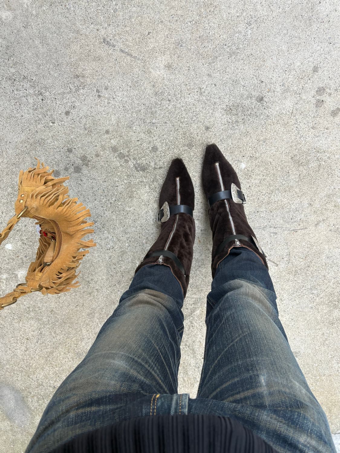 토가 풀라 웨스턴 퍼 부츠 상품이미지2