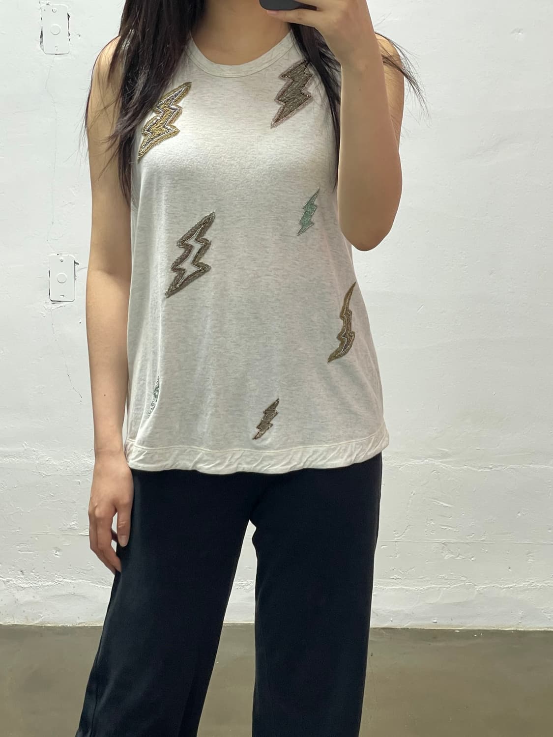 자딕앤볼테르 라이트닝 자수 민소매 S 상품이미지1