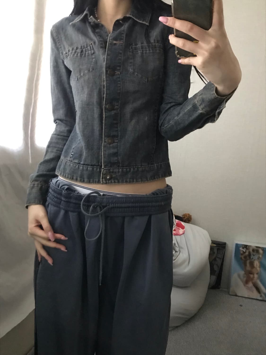 아르마니 슬림핏 데님자켓 상품이미지4