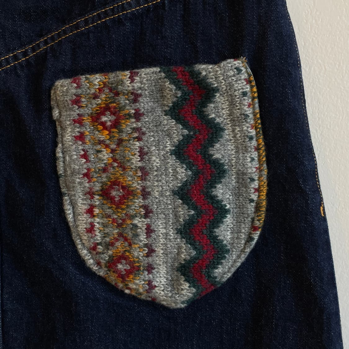 Sunao Kuwahara Patchwork Denim Skirt 상품이미지5