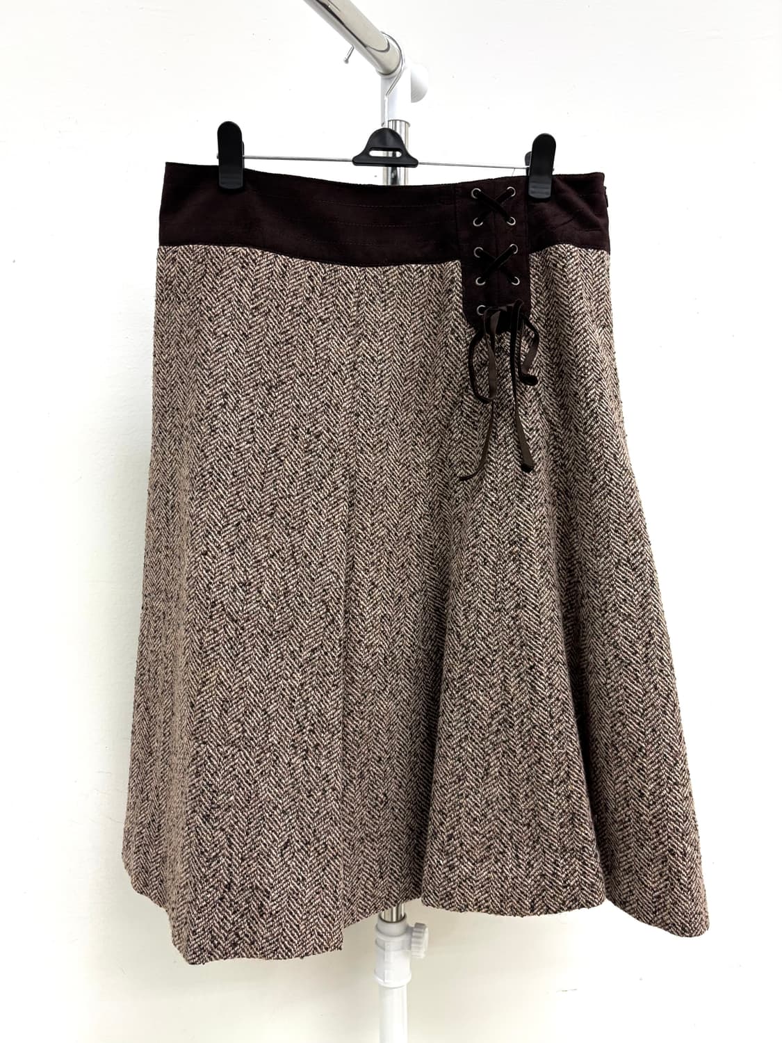 빈티지 브라운 미디 스커트 상품이미지7