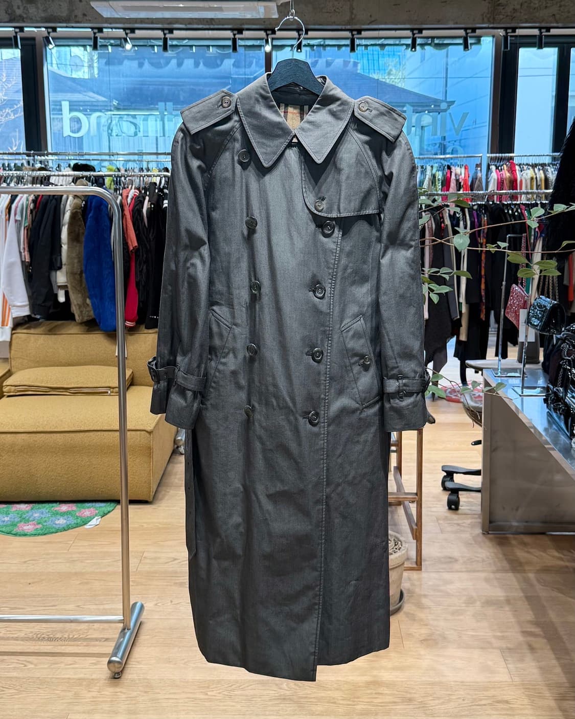 버버리 그레이 더블 트렌치 코트  상품이미지1