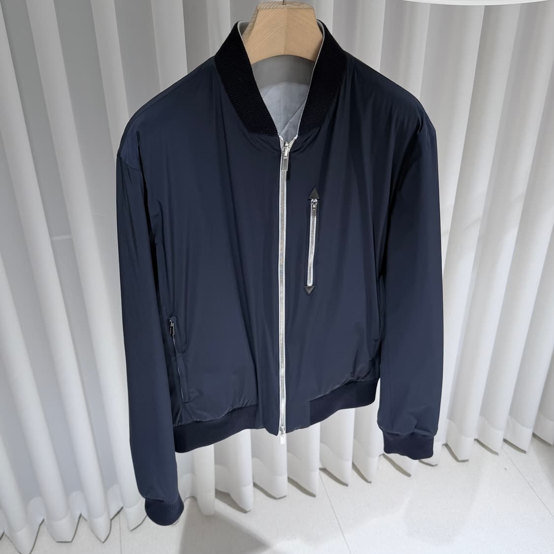 (A+/50) / 에르메스 나일론 리버시블 자켓 네이비 스카이 상품이미지3