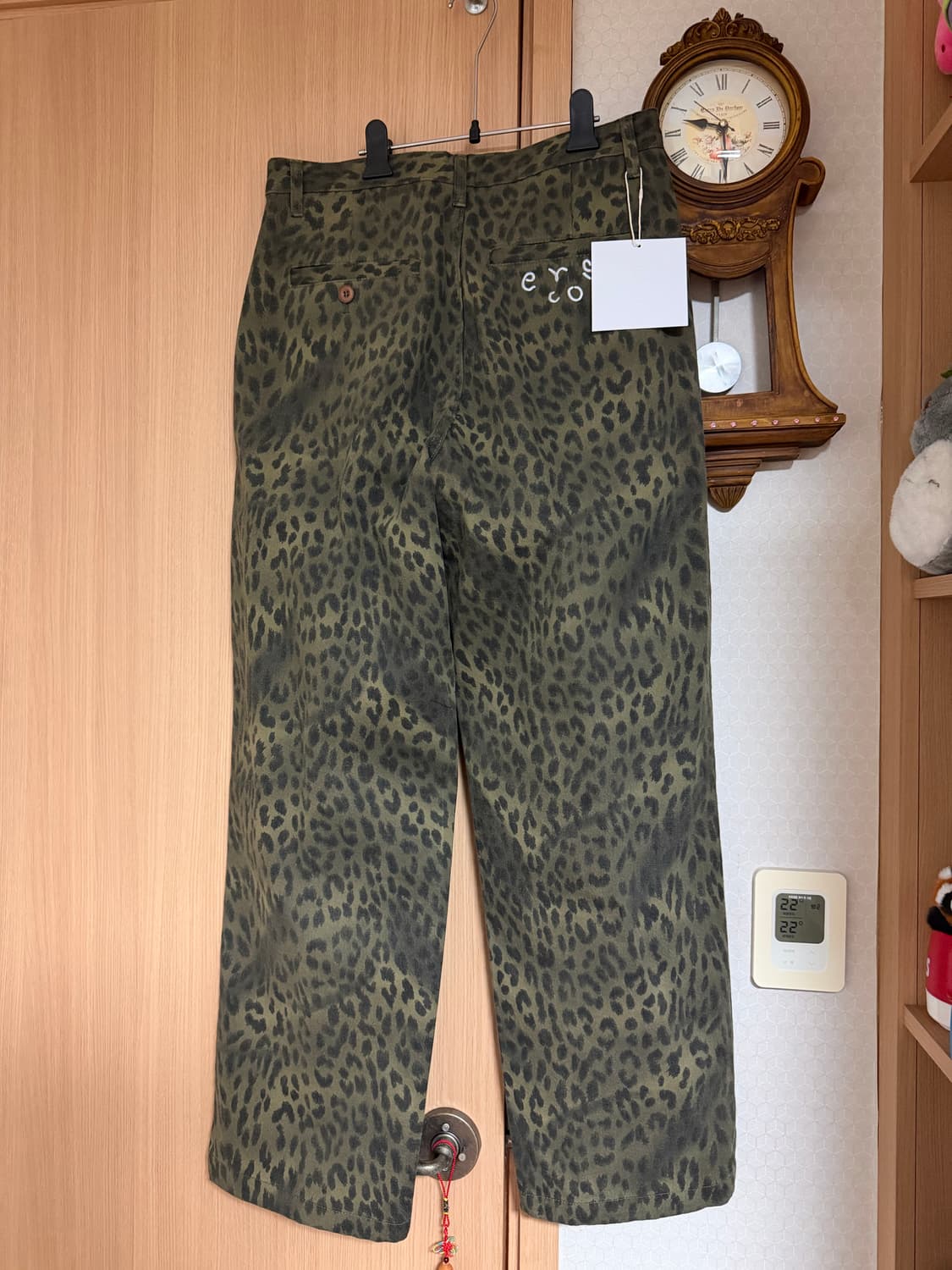 Ersco 레오파드 배기 트라우저 카키 L 상품이미지2