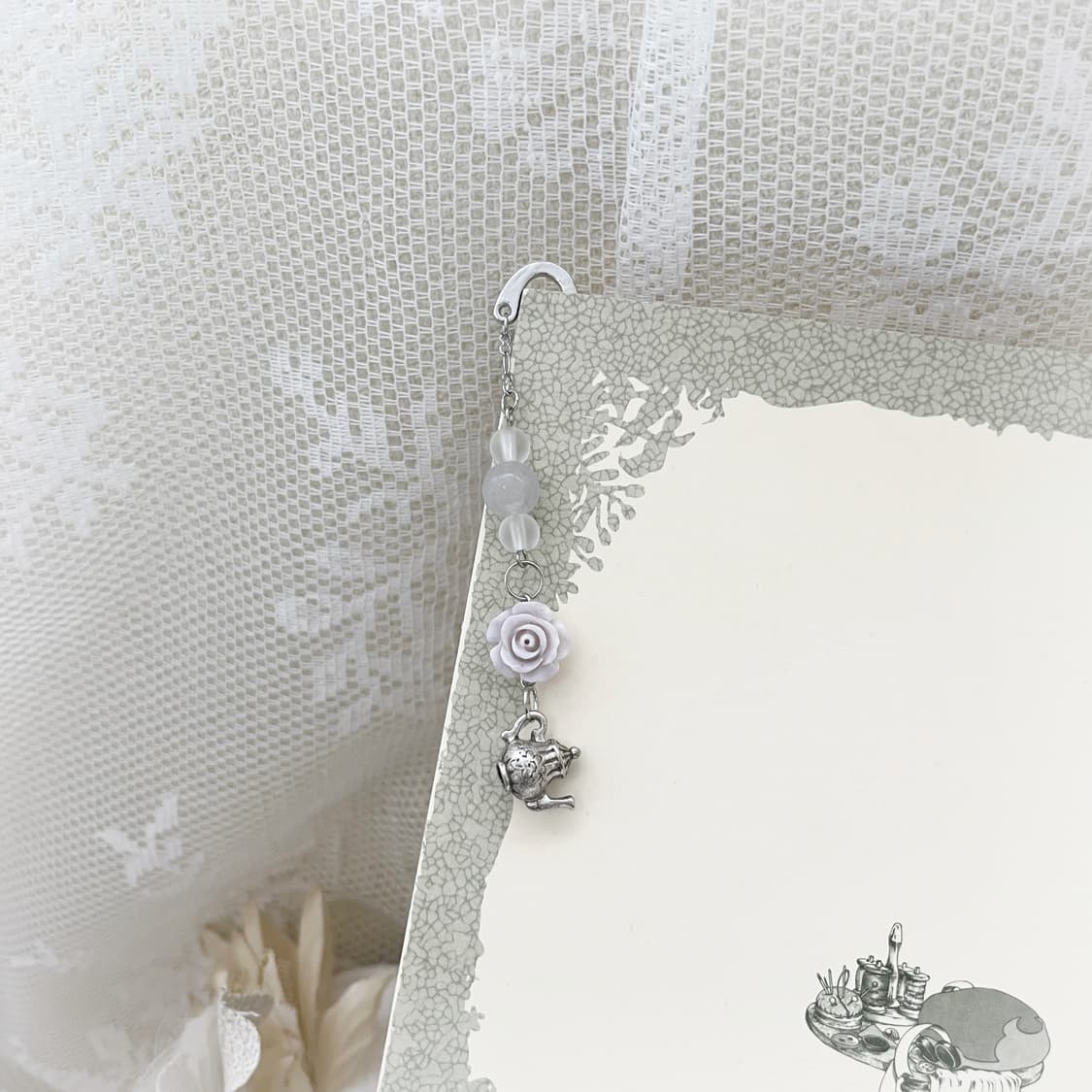 ⊰flower teapot⊱ bookmark 앤틱 티팟 책갈피 상품이미지4