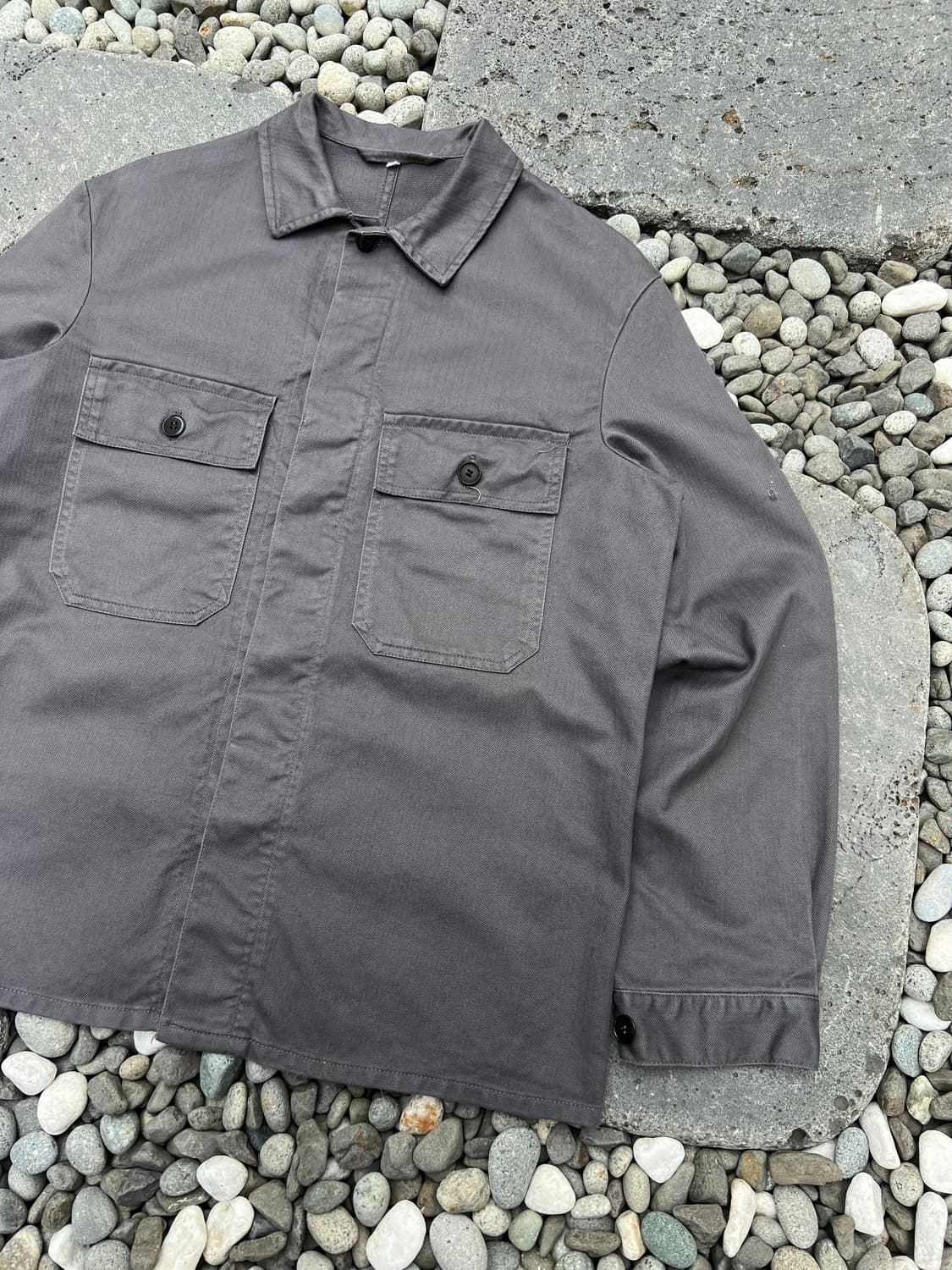 OLD VINTAGE DRAK GREY HBT 헤링본트윌코튼 워크자켓 상품이미지6