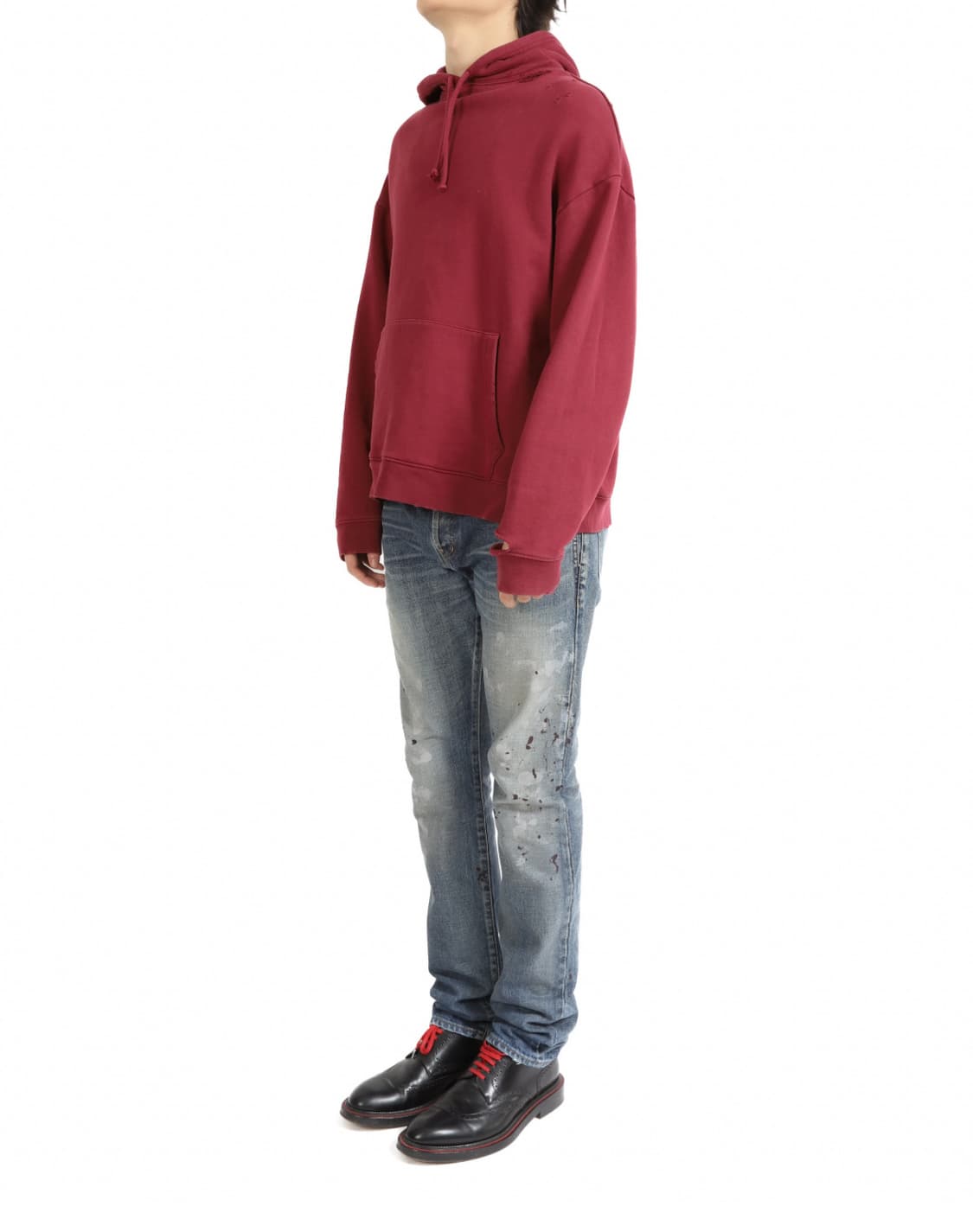 라프시몬스 AW20 네바다 후드티 버건디 상품이미지3