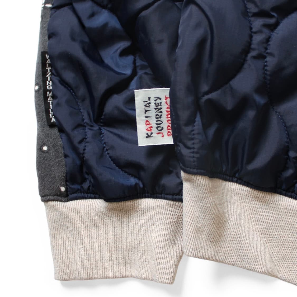 새상품) Kapital 캐피탈 플리스 반다나 비부악 후드 블루종 블랙 상품이미지5