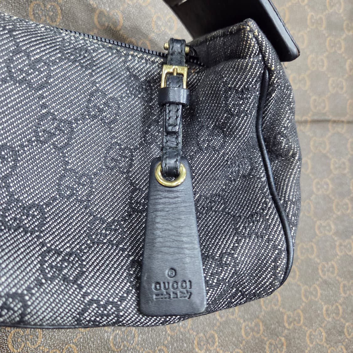 구찌 데님 가죽 믹스 미니 숄더백 상품이미지8