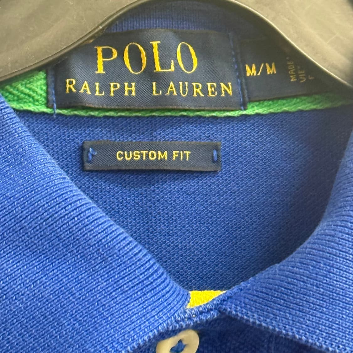 폴로 랄프로렌 블루 커스텀핏 반팔 카라티 M 상품이미지2