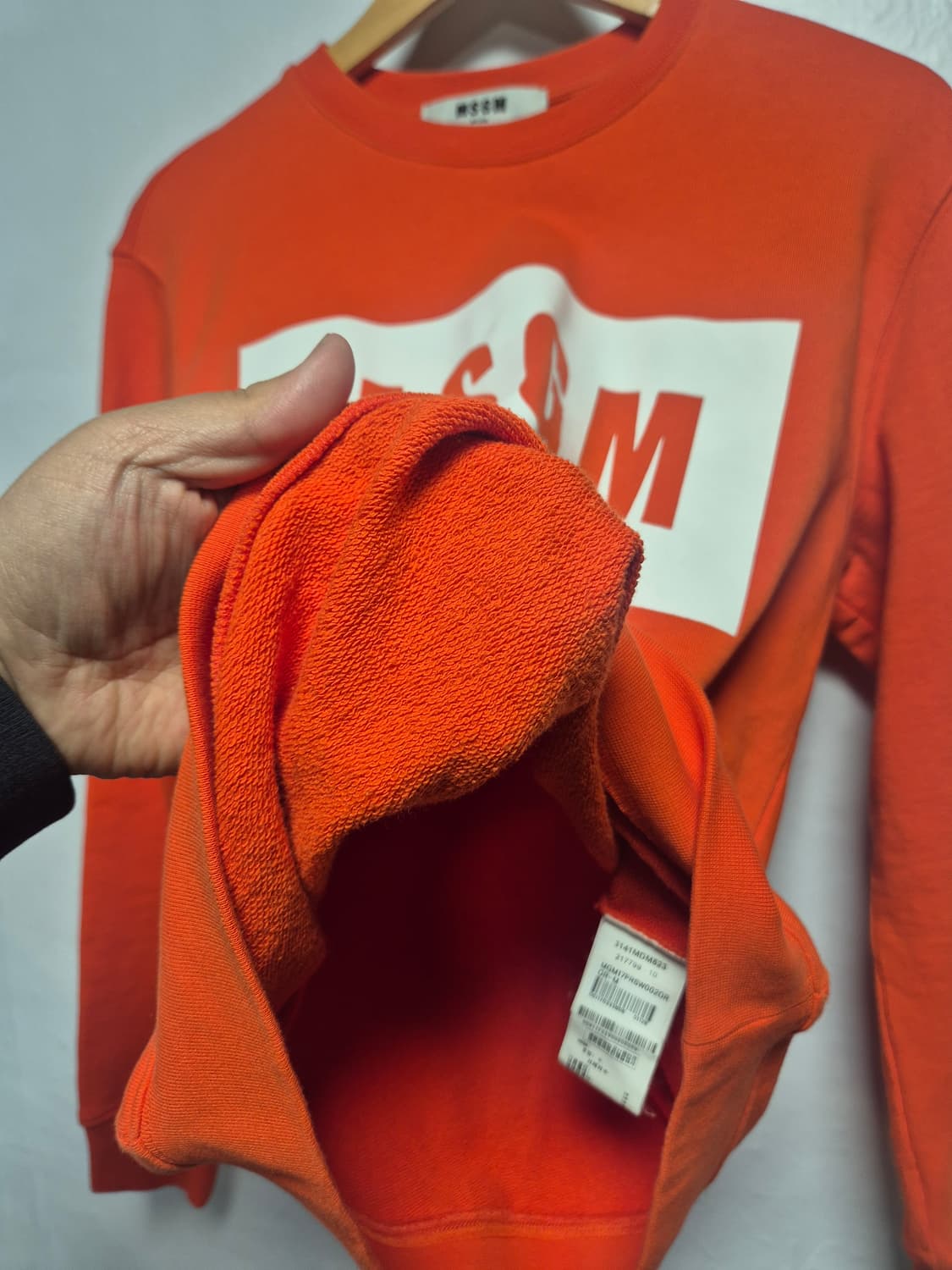 MSGM 오렌지 로고 맨투맨 M사이즈(상태A급) 상품이미지6