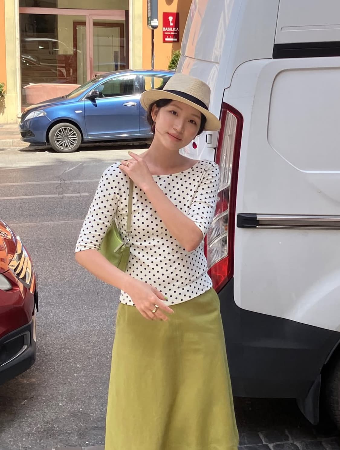 lo61 올리브 린넨 스커트 상품이미지2