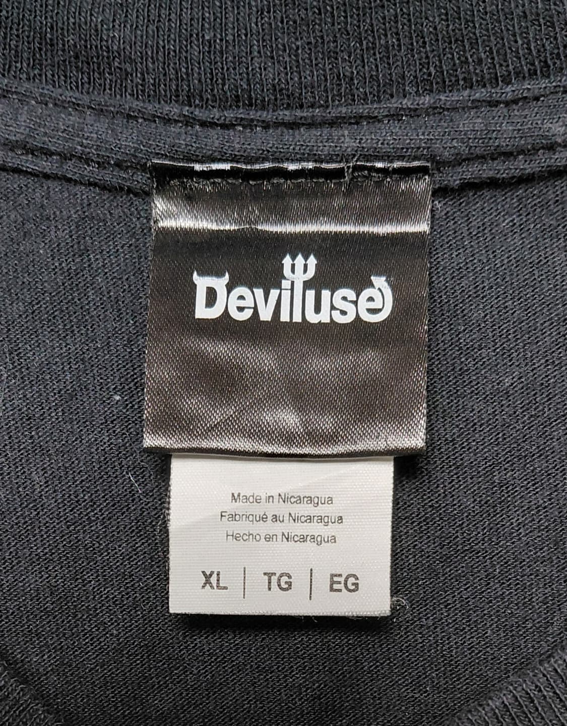 [XL] Deviluse 'I SCREAM' 그래픽 블랙 반팔 티셔츠 상품이미지5