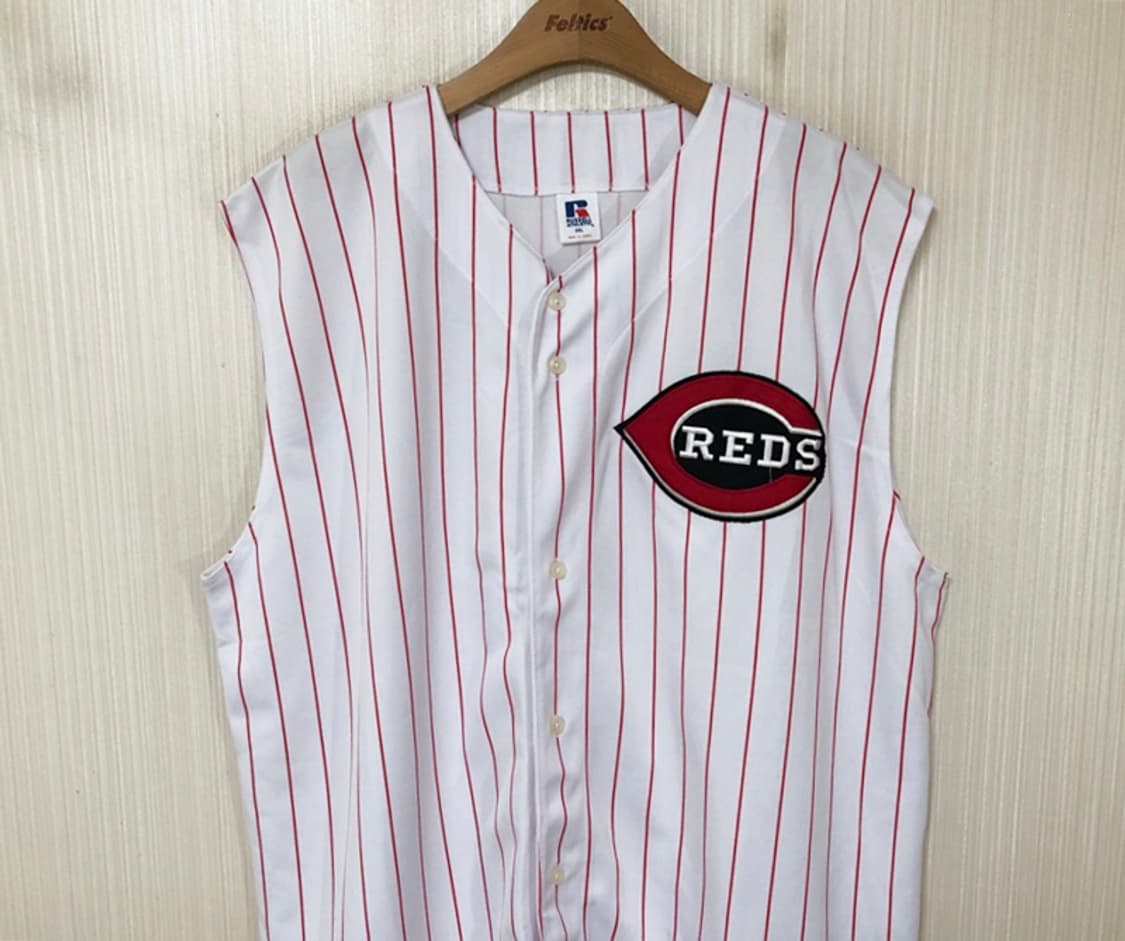 MLB 러셀어슬레틱 신시네티레즈 올드유니폼/홈져지 XXL 상품이미지2