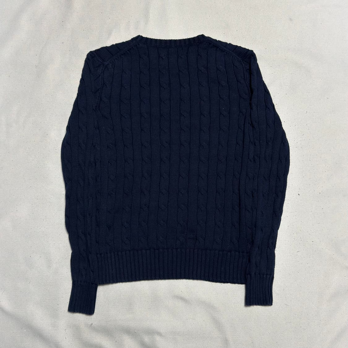 XS 폴로랄프로렌 여성용 네이비 케이블 니트 상품이미지3