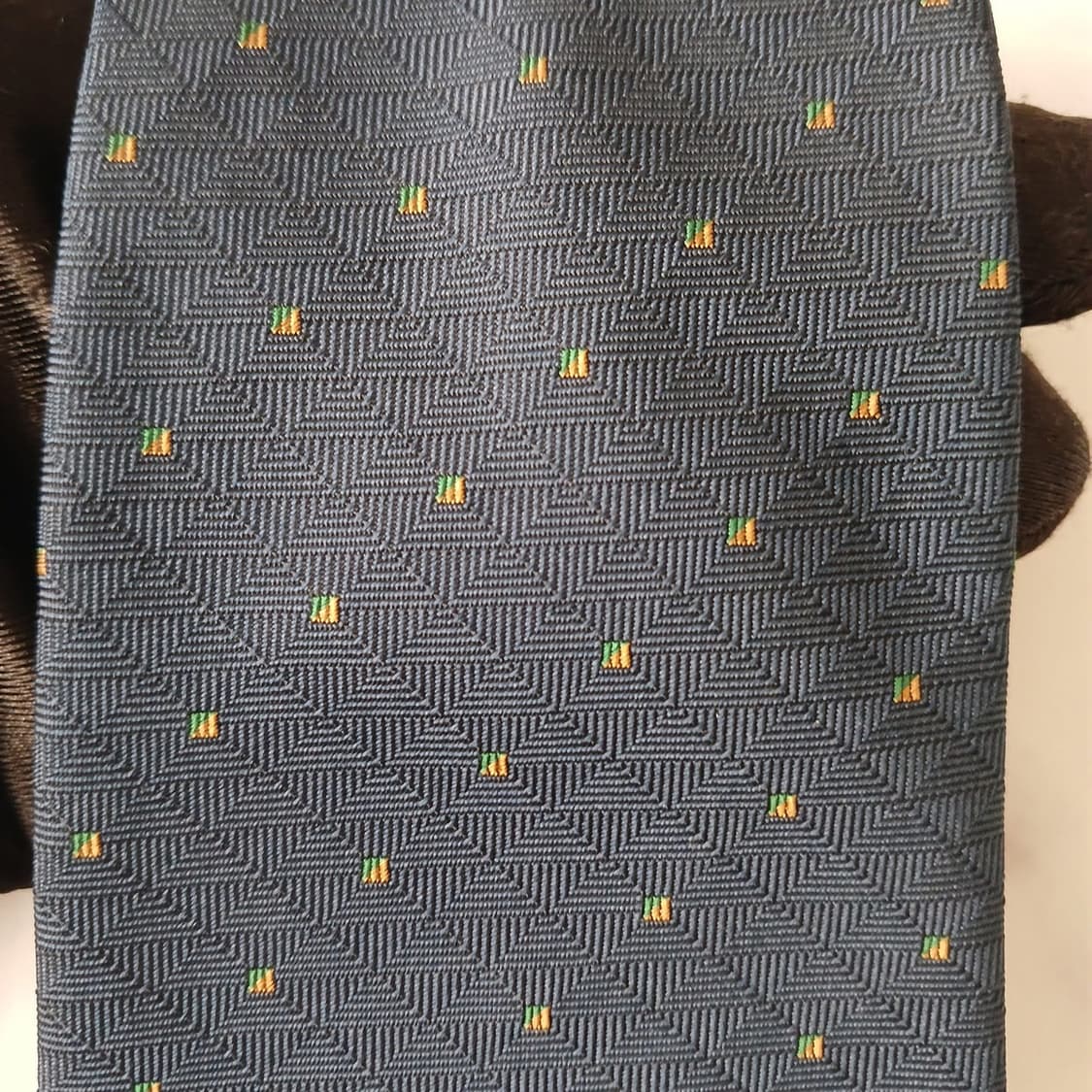 듀퐁 실크 네이비 미니멀 자카드 넥타이 8.2cm A+등급 A19183 상품이미지7