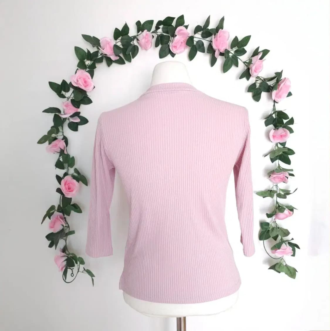 일본빈티지 핑크 니트티셔츠 상품이미지4