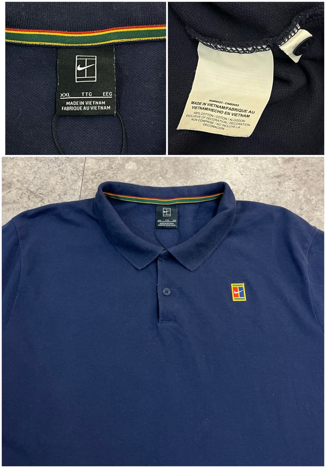 나이키 반팔 카라티 네이비 2XL #csz4076 상품이미지4