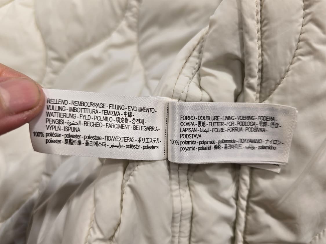 자라 퀼팅 패딩 점퍼 숏자켓 아이보리 44~66 상품이미지9