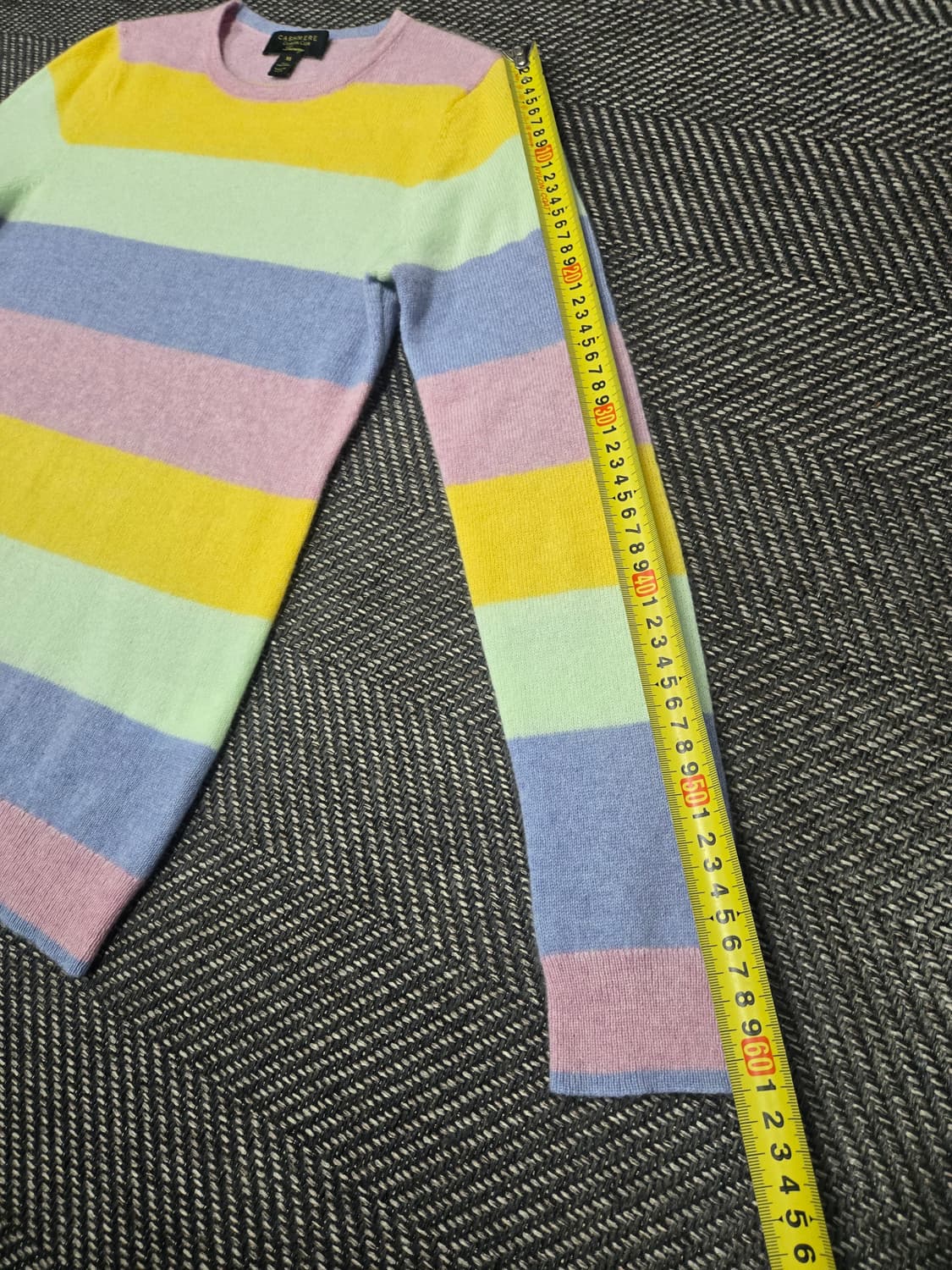 차터클럽 캐시미어100%니트 스트라이프 패턴 니트티 상품이미지6