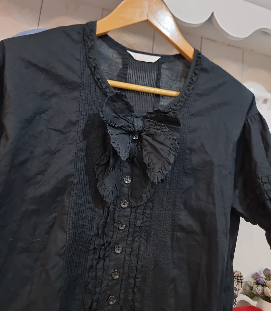 (PINK HOUSE/핑크하우스) 블랙 로맨틱 리본 블라우스 상품이미지7