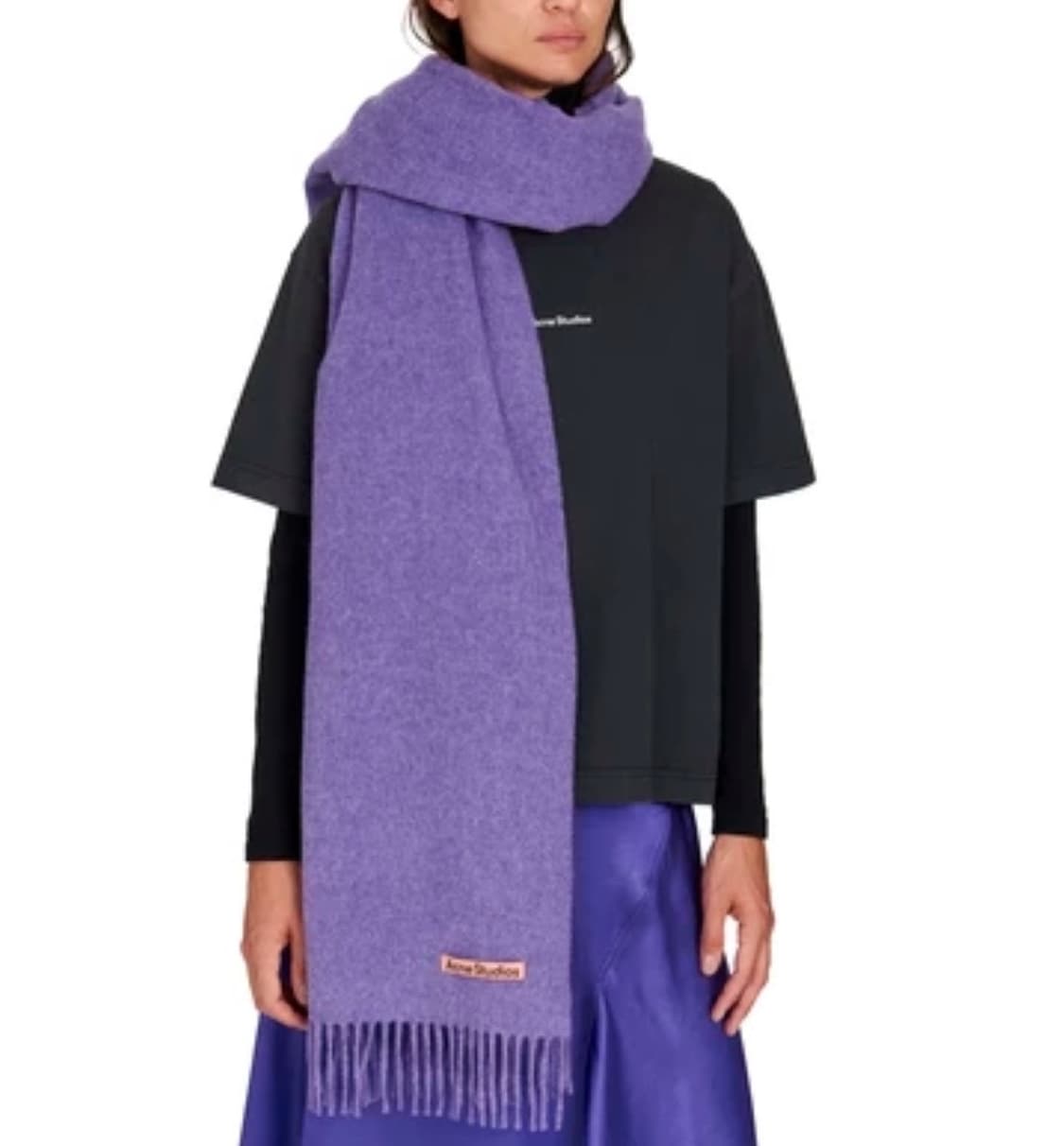 아크네 울 와이드 머플러 퍼플 상품이미지1