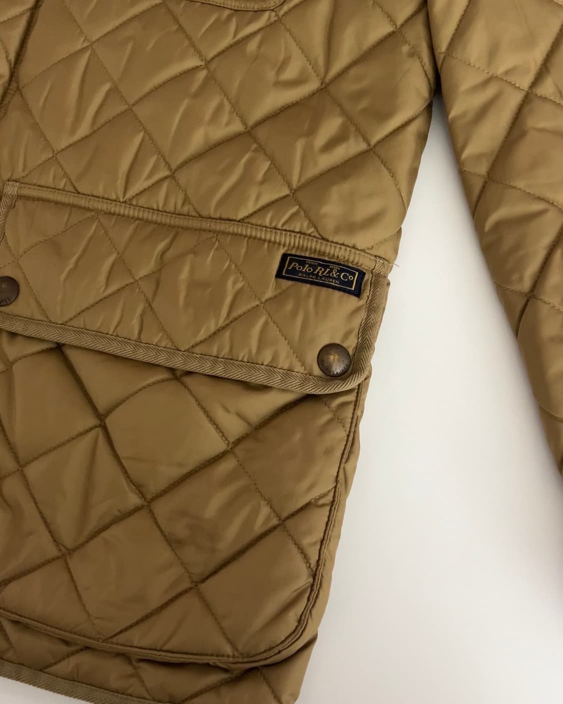 폴로 랄프로렌 브라운 캠튼 퀼팅 자켓 M 상품이미지5