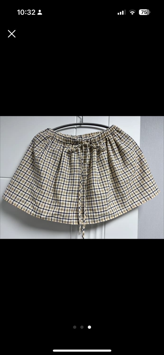 노컨텐츠 Layered Check Skirt (yellow) 상품이미지3