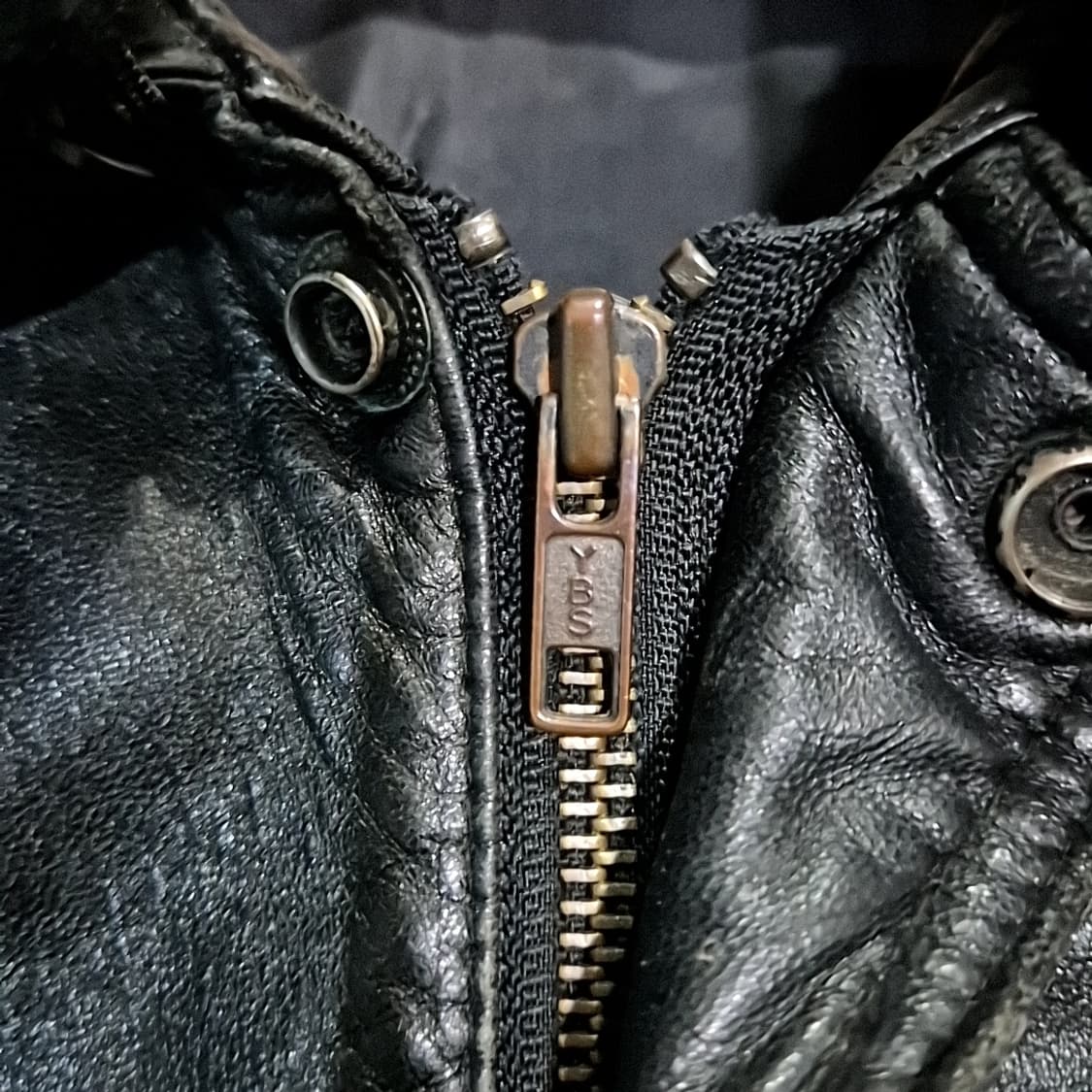 Vintage 가죽 봄버 자켓 상품이미지4