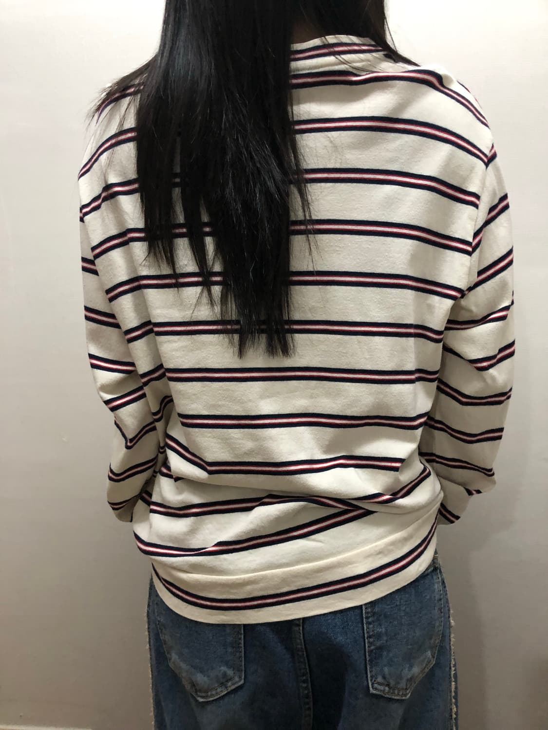 빈티지 지프 아이보리 스트라이프 티셔츠 상품이미지7