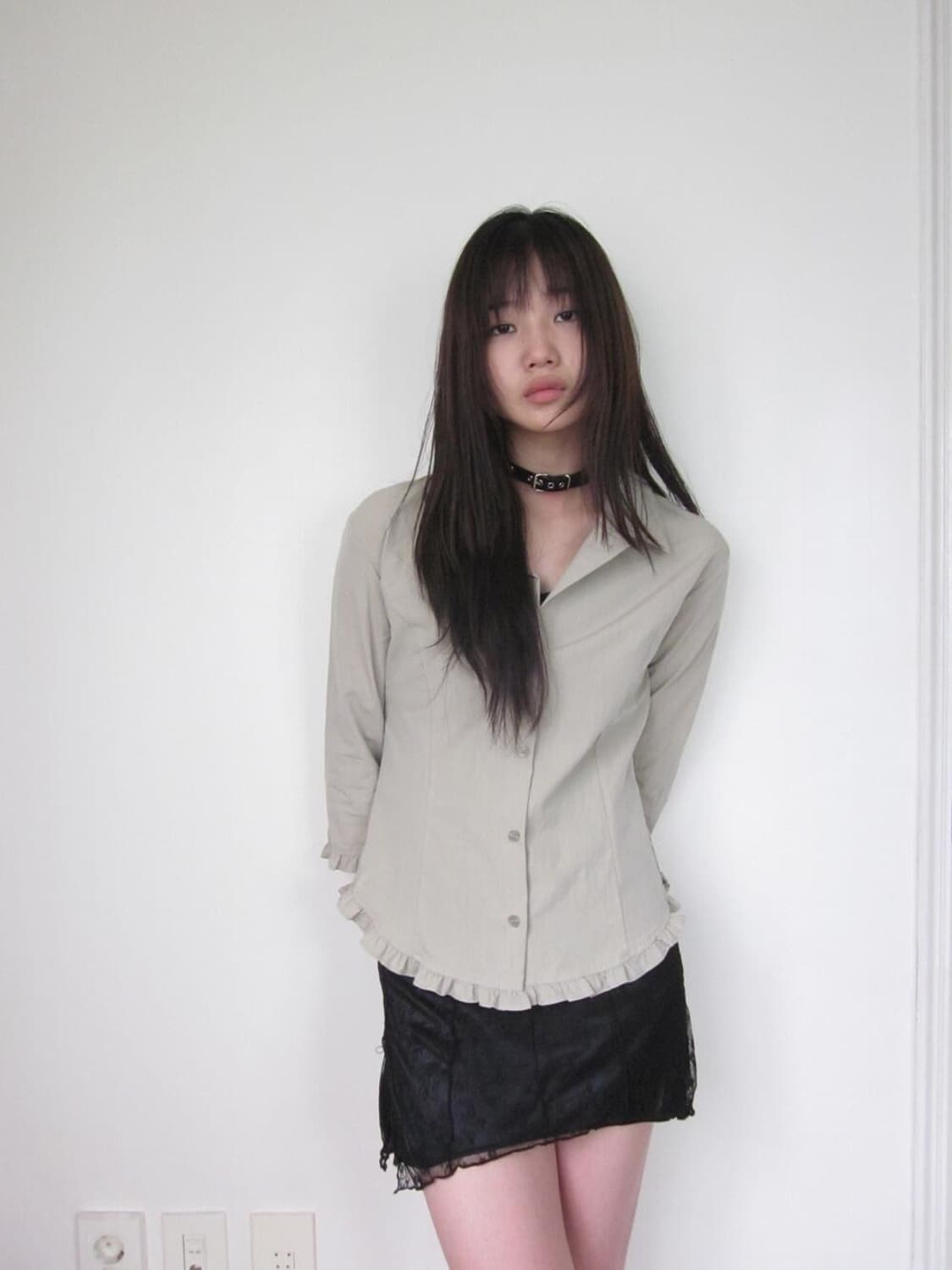 버클 레더 초커 목걸이 펑크 상품이미지4