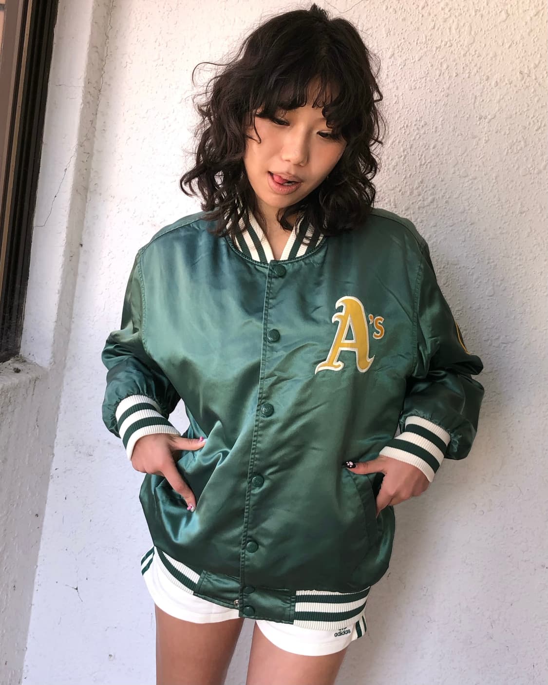 MLB 오클랜드 애슬레틱스 바시티 자켓 상품이미지1