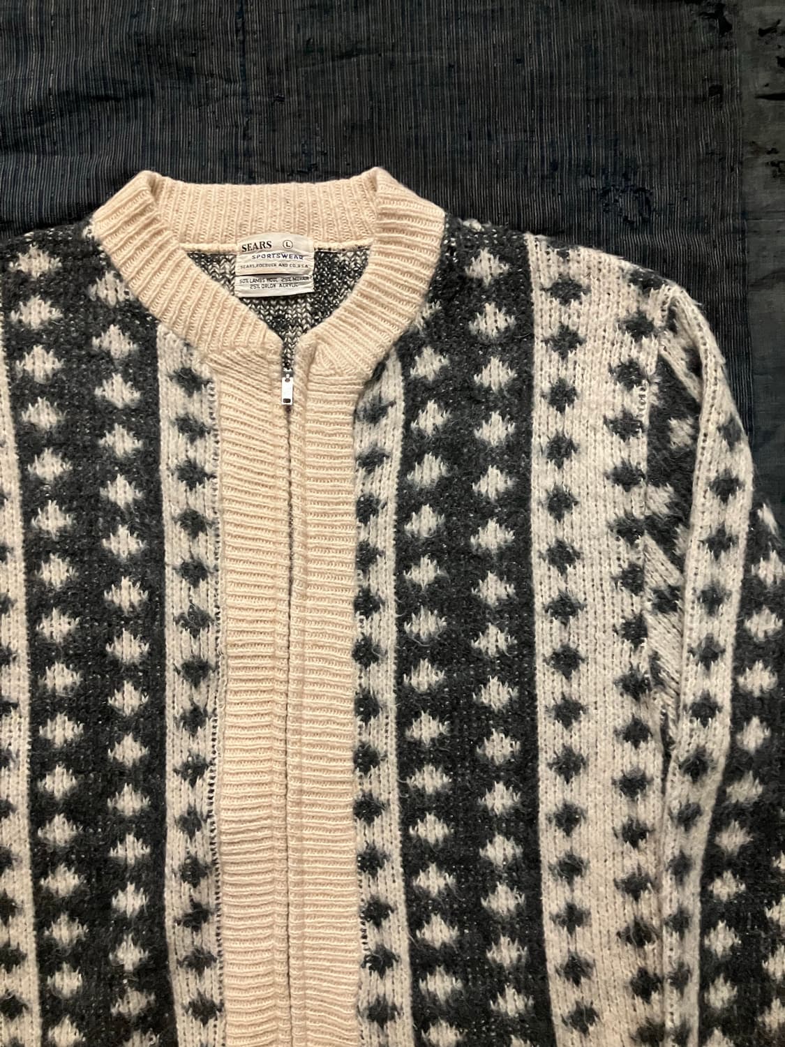 🇺🇸 60s USA 시어스 Sears 모헤어 집업 가디건 상품이미지2