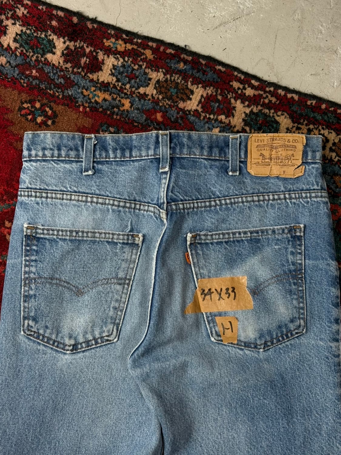 80's USA 빈티지 리바이스 517 오렌지탭 체인스티치 상품이미지6