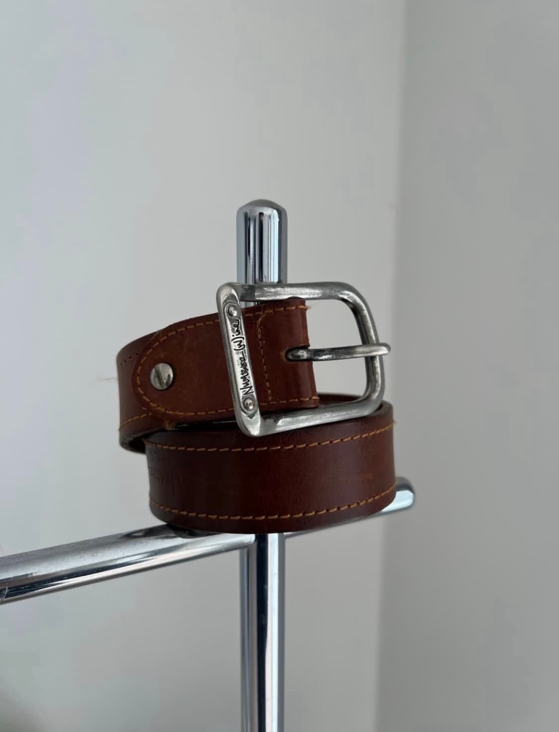 Number (N)ine 넘버나인 브라운 레더벨트 상품이미지1