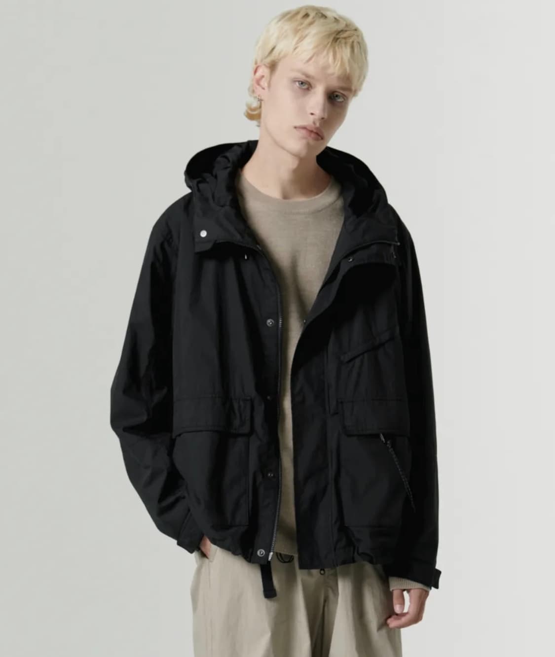 무신사 스탠다드 시티 레저 CN 후디드 윈드브레이커 재킷 블랙 L 상품이미지1