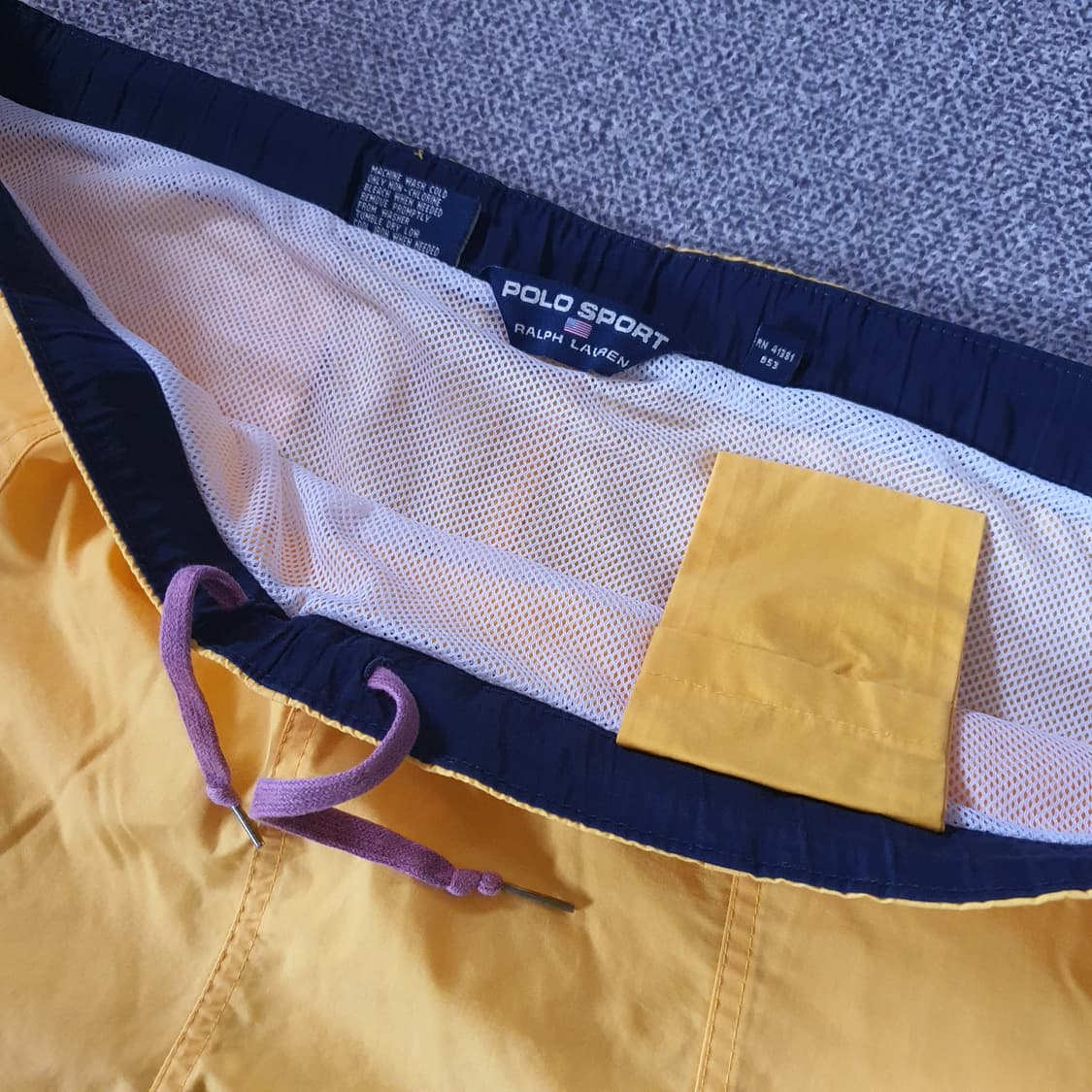 90s 폴로 스포츠 옐로우색 스윔 쇼츠 상품이미지4