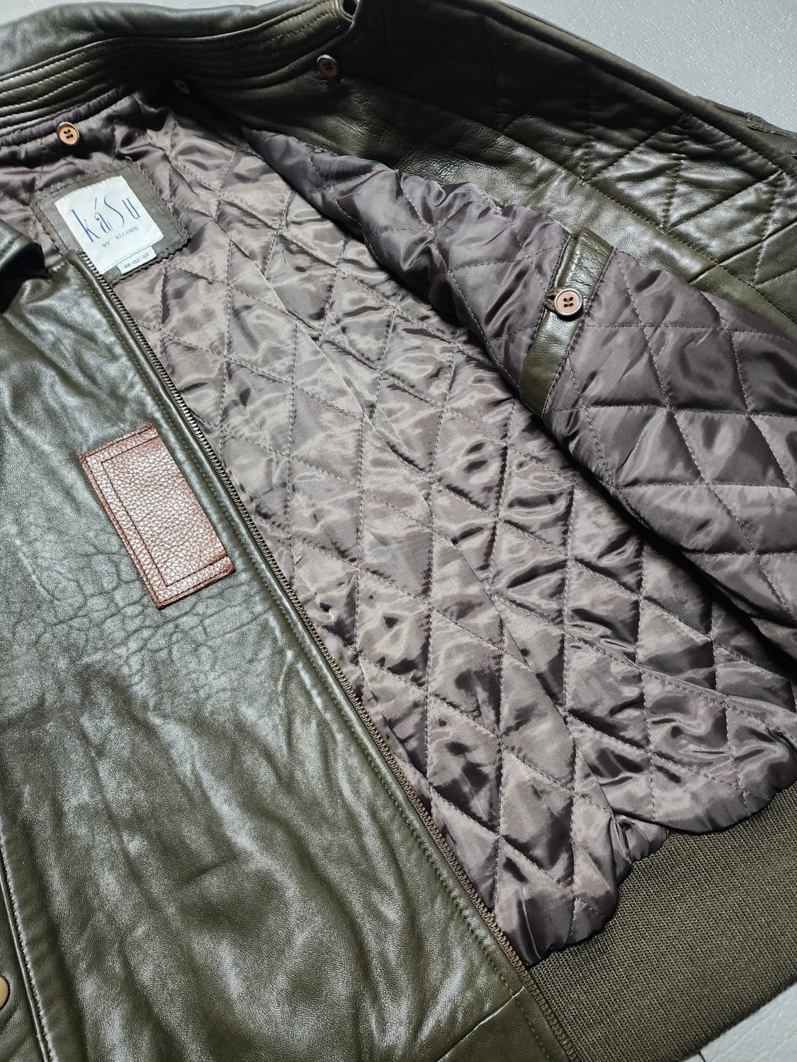 90's 빈티지 까슈 양가죽 항공 점퍼 자켓 공용 상품이미지7