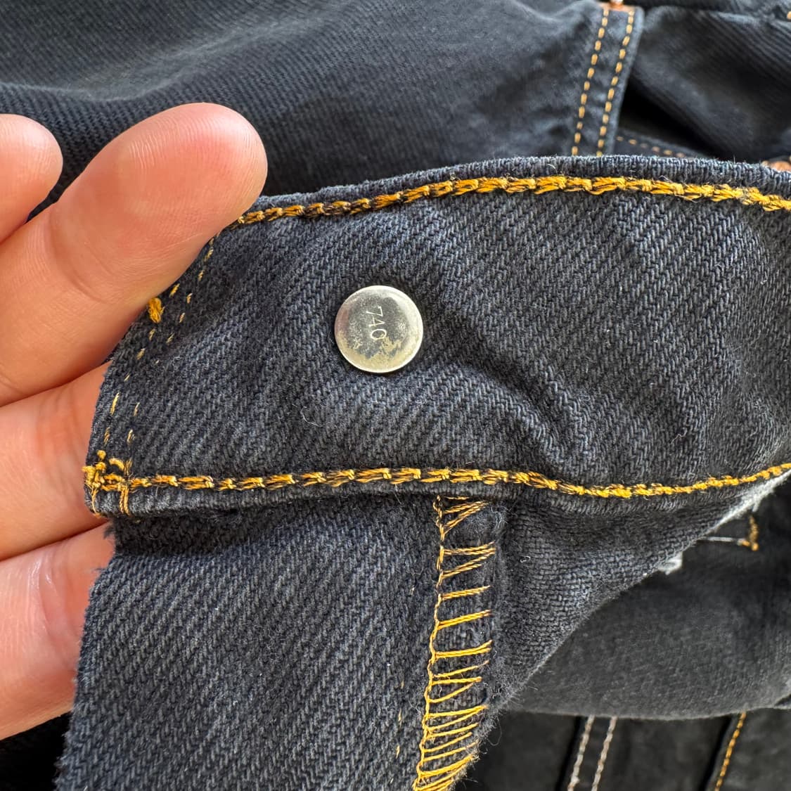 90s 리바이스 550 오렌지탭 블랙진 (32)   상품이미지6