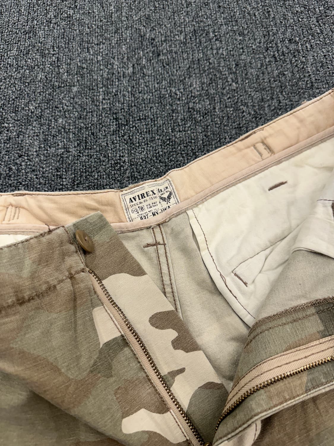 아비렉스 밀리터리 카모 카고팬츠 상품이미지5