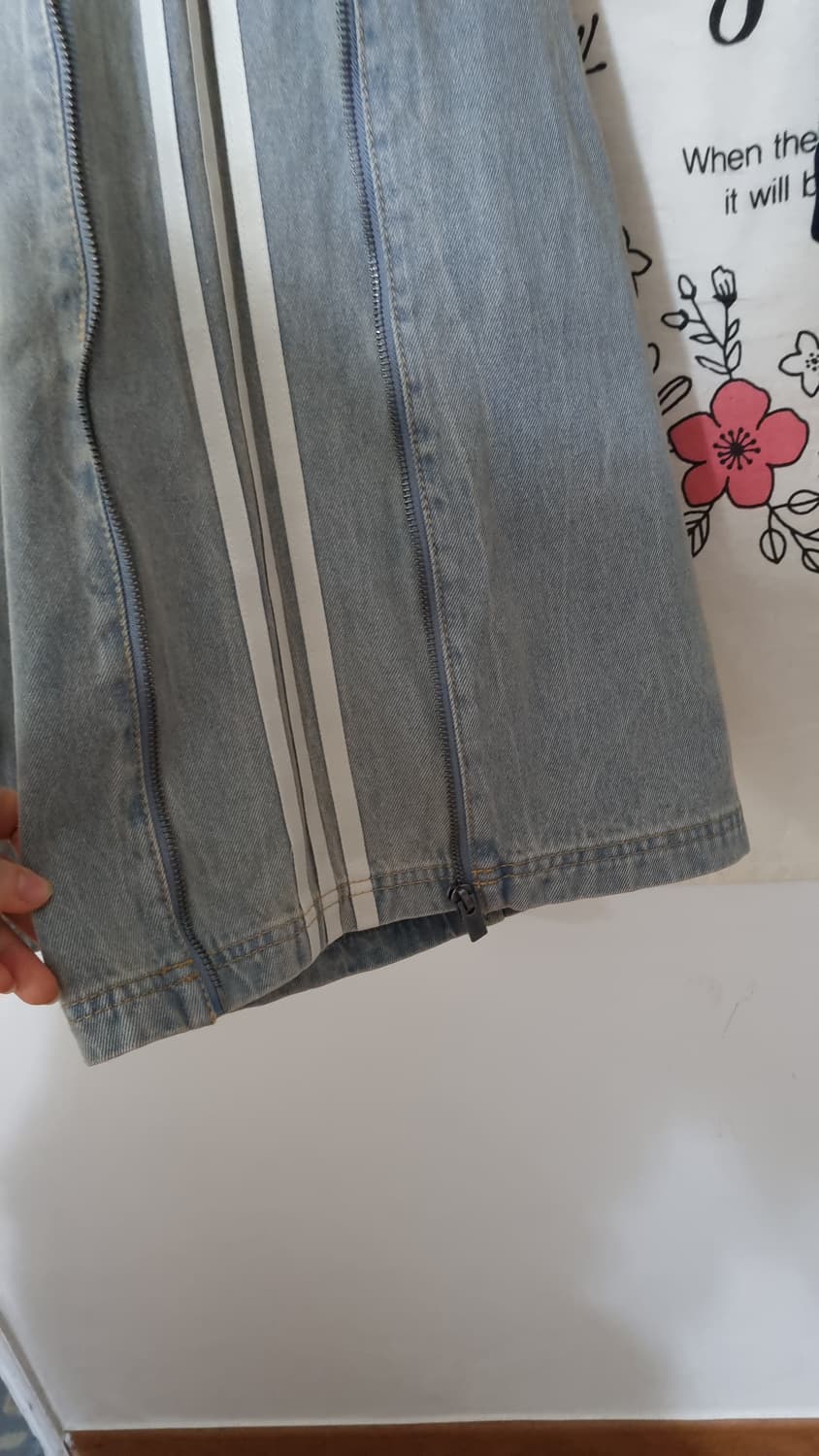 adidas 오리지널 아딜레니엄 지퍼 데님 팬츠 26 상품이미지7