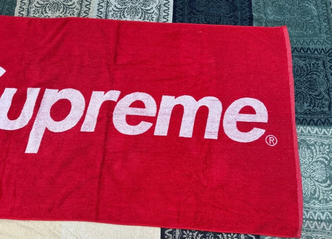 슈프림 12ss SUPREME 비치 타올 박스로고 타월 인테리어 패브릭 상품이미지3