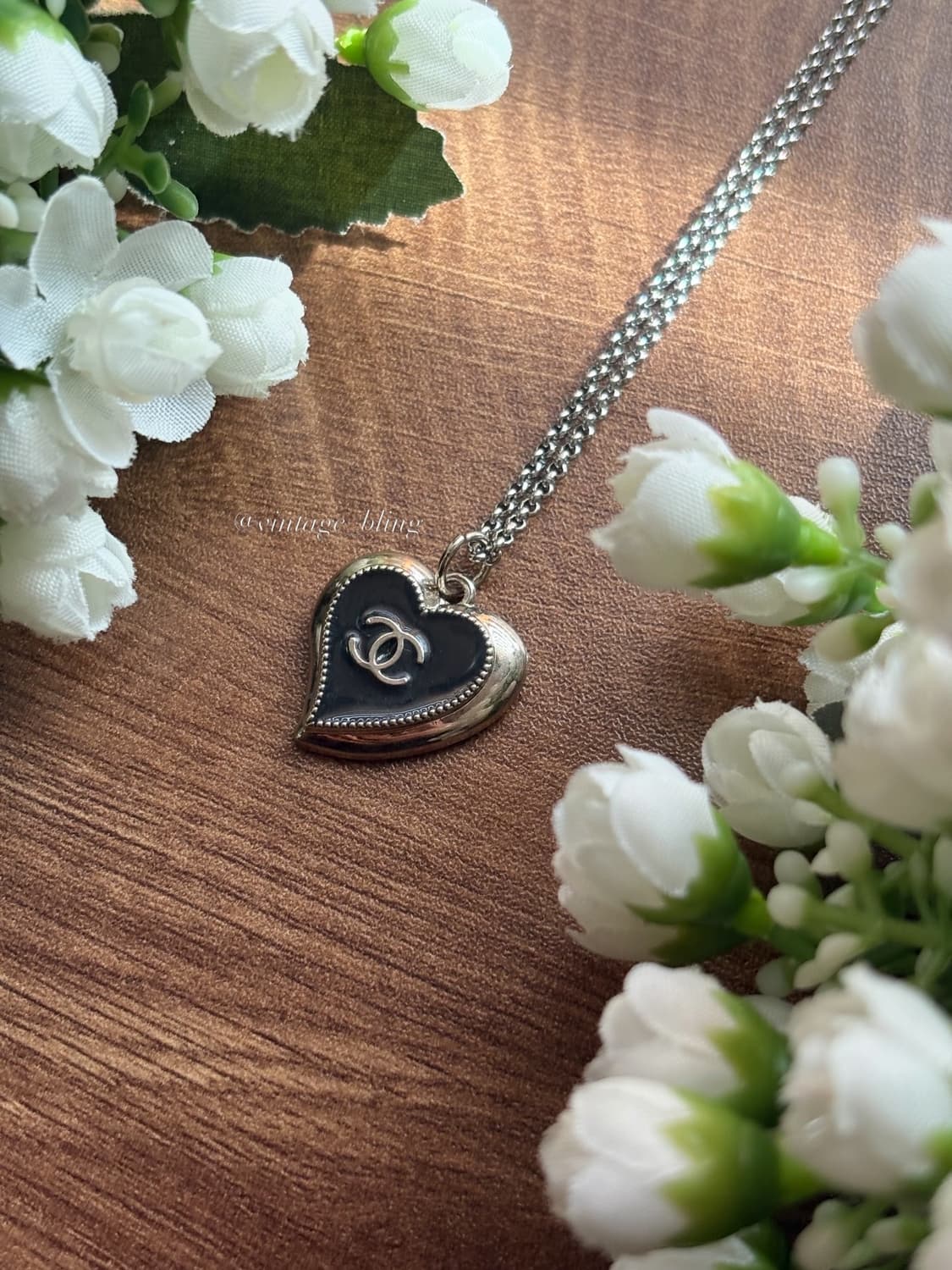 샤넬 실버 하트 목걸이 상품이미지2