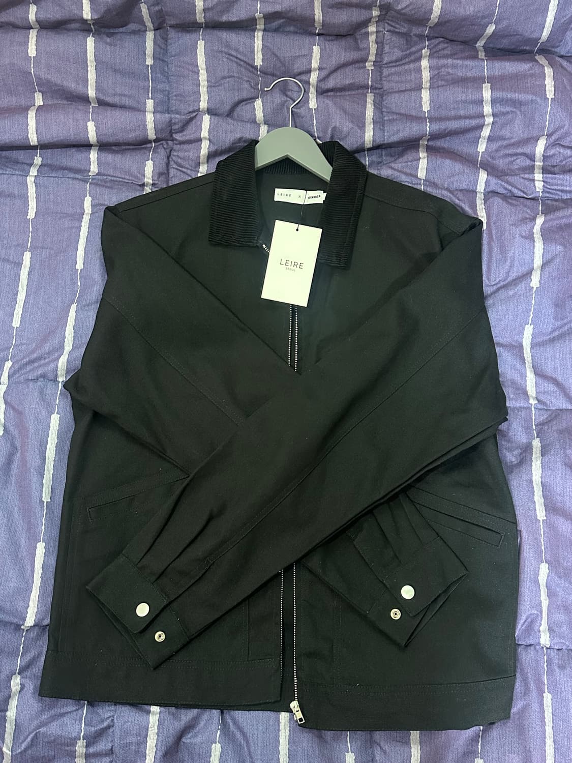 [택O 새상품] 르아르 클래식 워시드 워크 자켓 (블랙, L) 상품이미지8