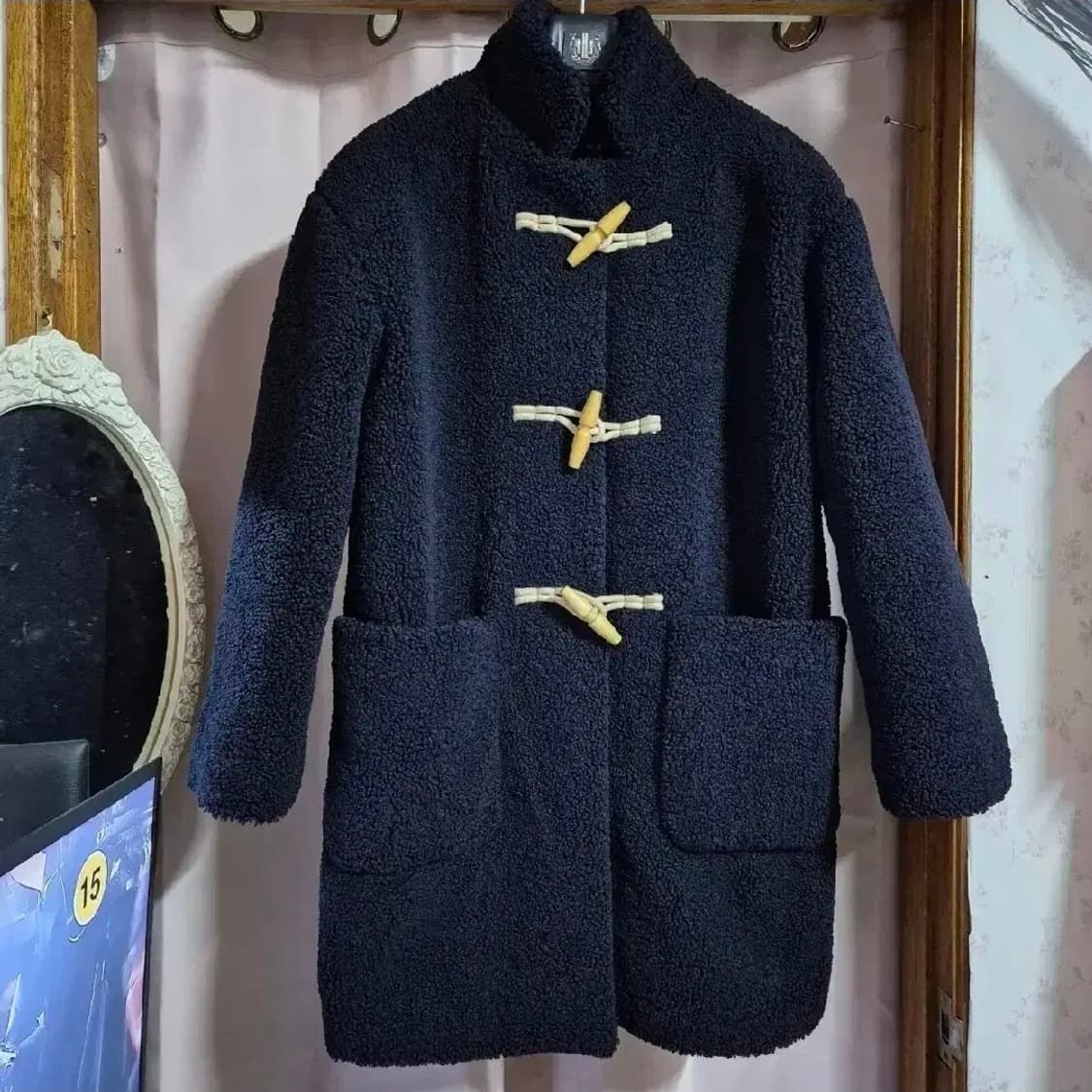 새상품상태 미쏘 양털 떡볶이코트 후리스 s 상품이미지1