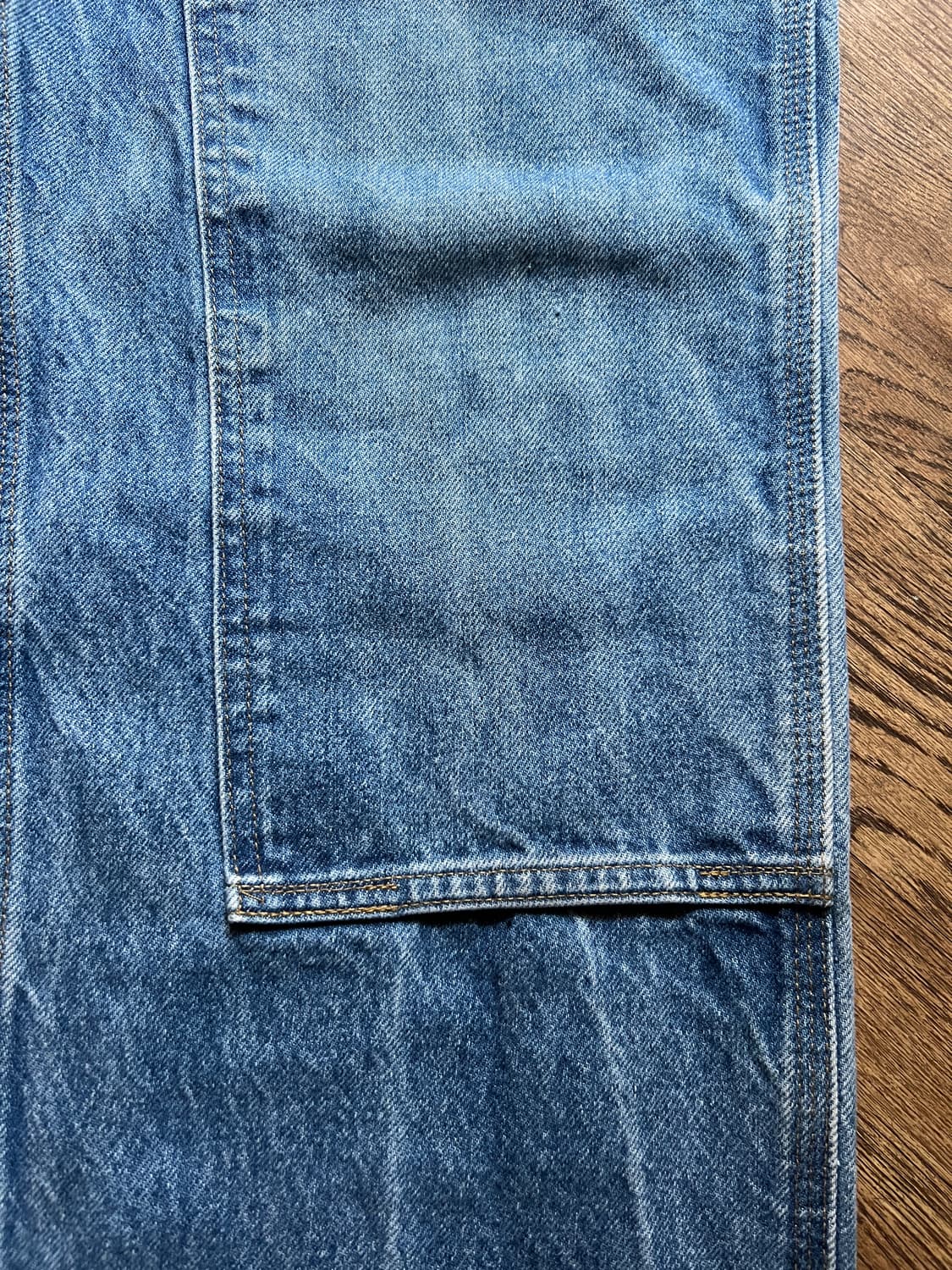 [32]칼하트 USA 빈티지 워싱 컷오프 더블니 워크 데님 팬츠 상품이미지4