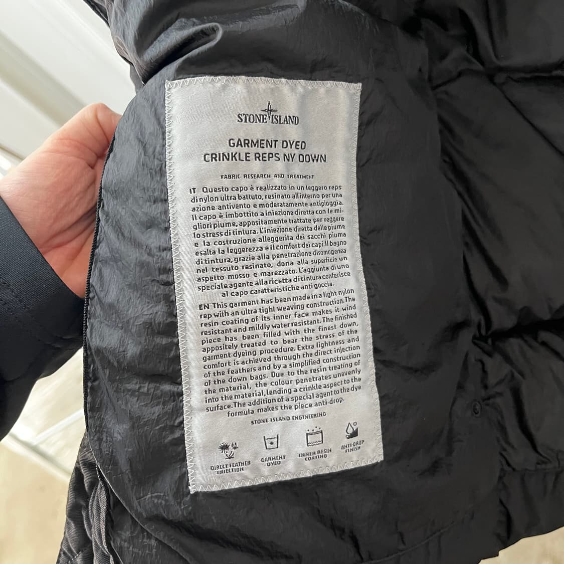 스톤아일랜드 크링클랩스 후드 다운패딩 점퍼 M 상품이미지7