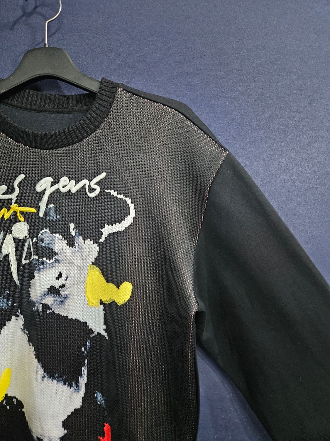 시스템옴므 자수 프린팅 남성 오버핏 105 맨투맨  상품이미지3