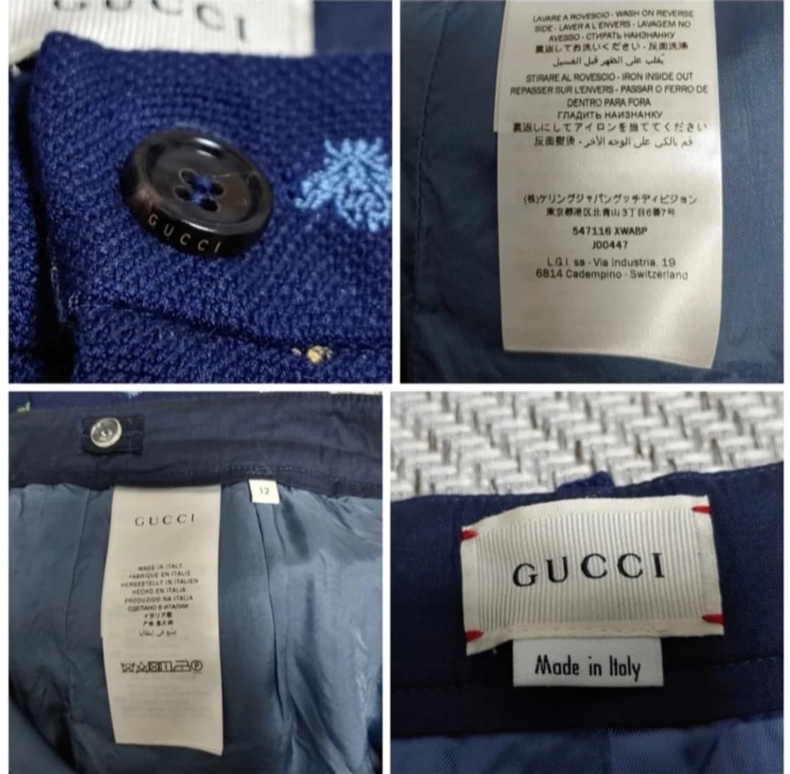 구찌 꿀벌 자수 테일러드 쇼츠 / GUCCI / (24~25) 거의 새거 상품이미지10