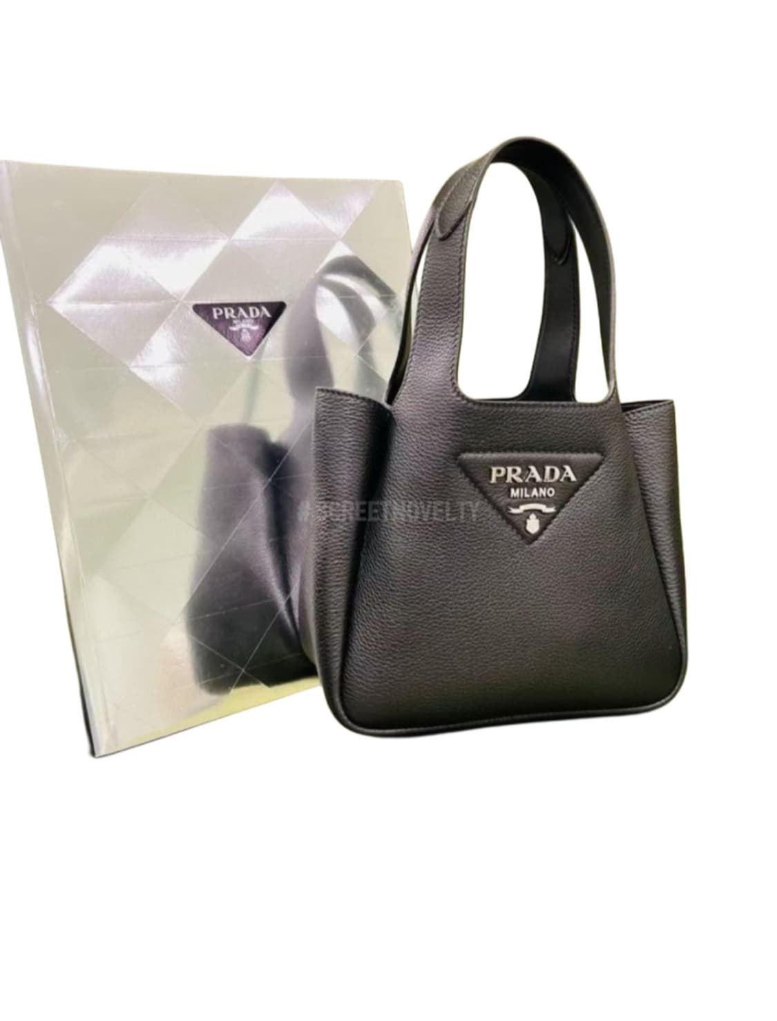 프라다 뷰티 레더 미니 토드백 블랙 풀박스  상품이미지2